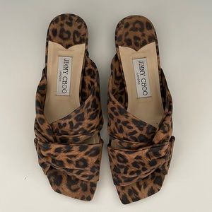 Jimmy Choo - Narisa Leopard Print - Flat Sandal - Size EU (38)